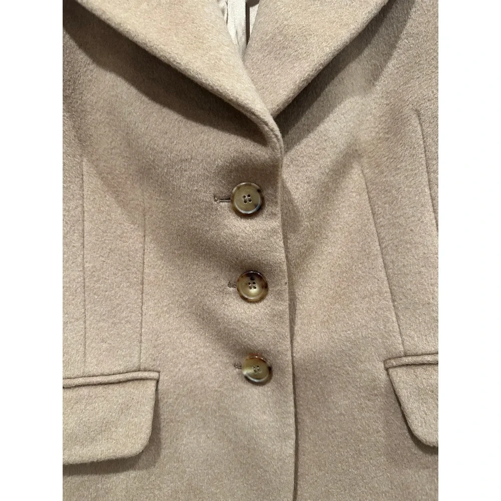 Michael Kors Collection Camel Hair Blazer Italy Tan Peaked Lapel KDL808A 6